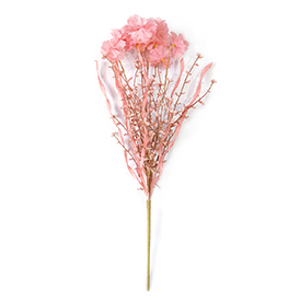 Pink artifical flowers bush