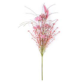 Pink floral artifical flowers bush