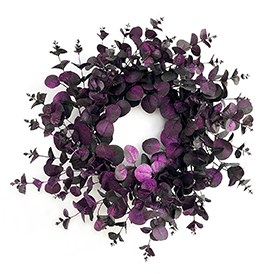 Purple eucalyptus wreath
