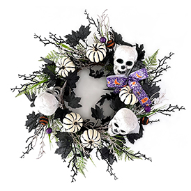 White Pumpkin Wreath